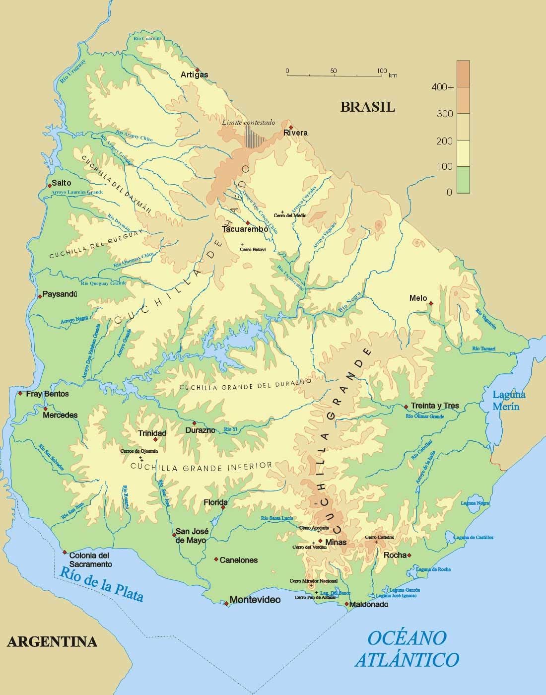 வரைபடம் உடல் உருகுவே