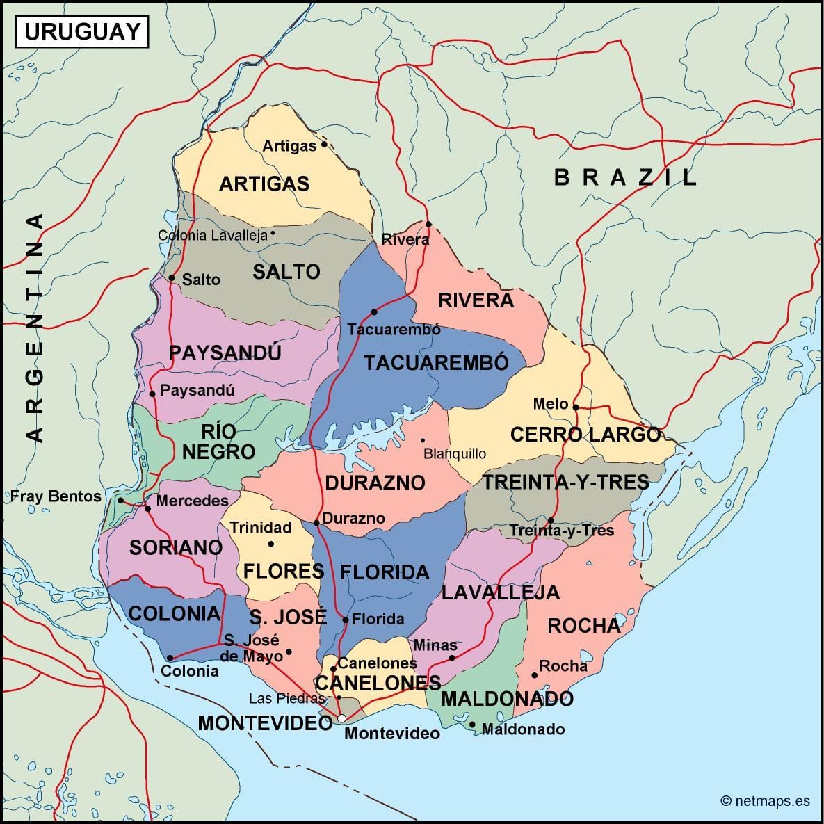 வரைபடம் மால்டொநாடோ உருகுவே