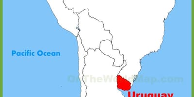 வரைபடம் உருகுவே தென் அமெரிக்கா